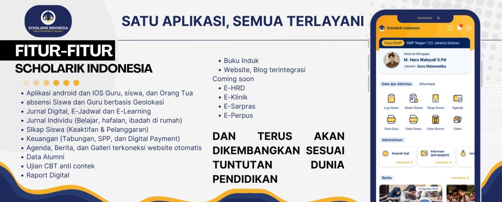 Demo aplikasi sekolah lengkap di Kademangan, Probolinggo, informasi lebih lanjut hubungi Telp/WA 082312504618