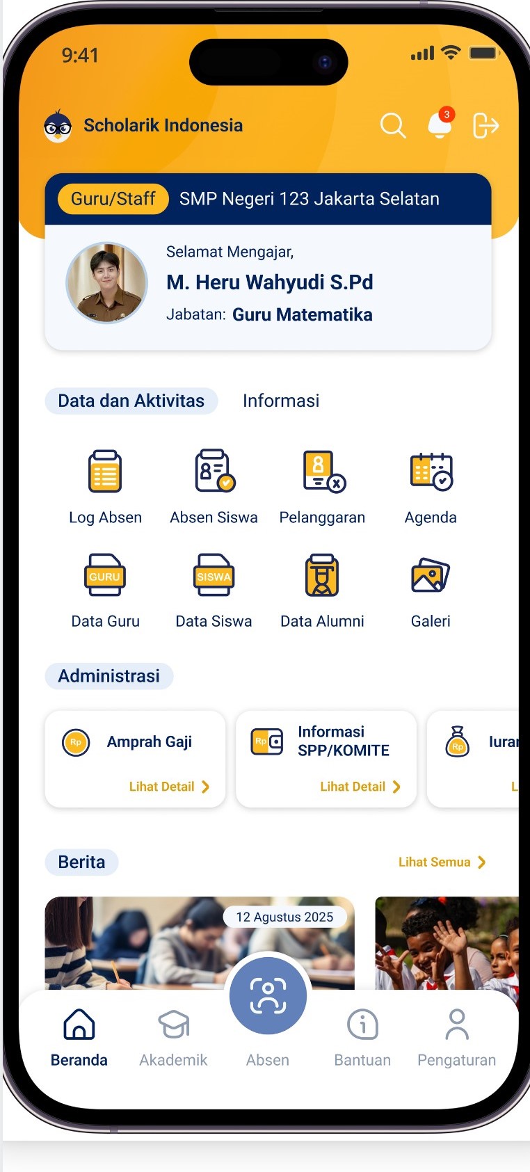 Panduan Implementasi Aplikasi Sekolah Telp./WA 082312504618